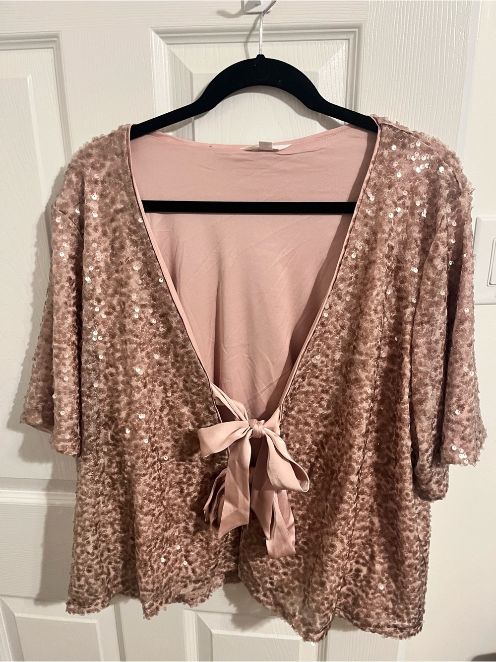 Penn sequin tie top